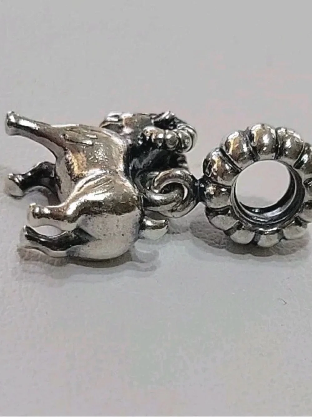 Pandora Silver Ram Zodiac Charm in Silver Tone - Picture 2 of 7
